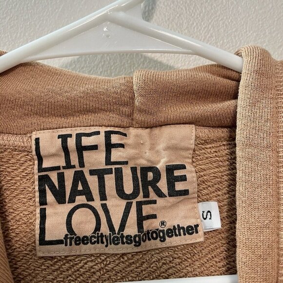 Freecity SUPERFLUFF LUX pullover hoodie in Camel Light Brown Size Small - Picture 4 of 8